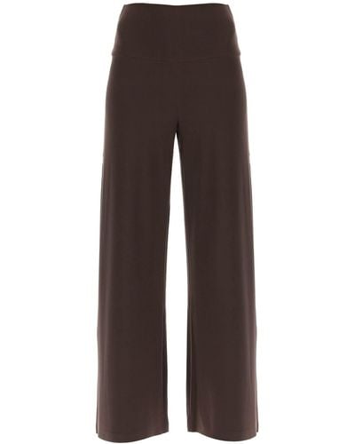 Norma Kamali Straight Jersey Trousers - Brown