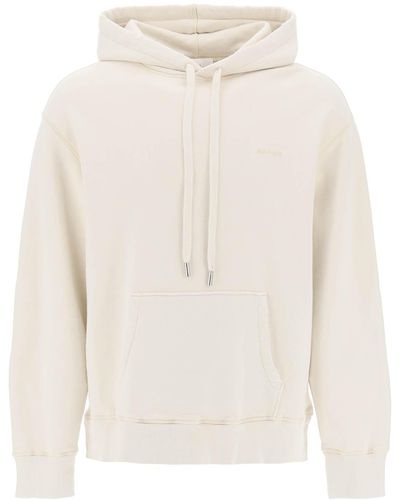 Ami Paris Faded Effect Hoodie - White