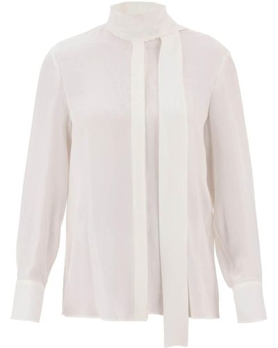 Valentino Garavani Toile Iconographe Shirt In Silk Jacquard - White