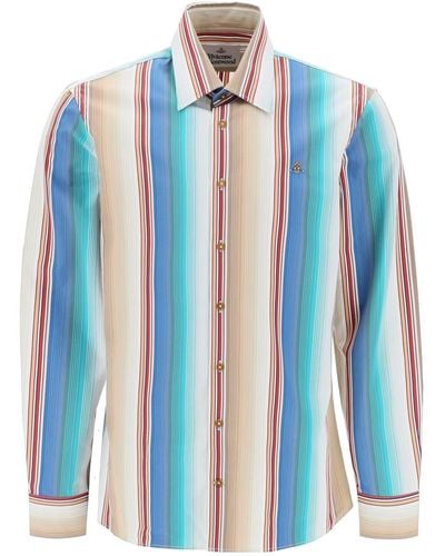 Vivienne Westwood Camicia Ghost A Righe - Blu