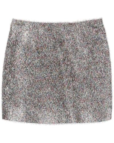 Blazé Milano Lurex Mini Skirt - Grey