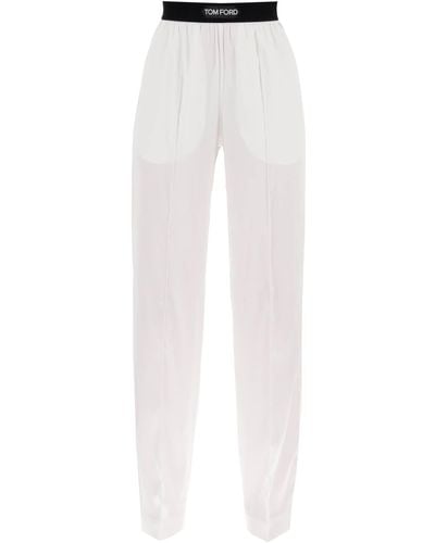 Tom Ford Silk Pyjama Pants - White