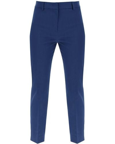 Weekend by Maxmara Cecco Cotton Stretch Cigarette Pants - Blue