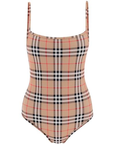 Burberry Check One-piece Swimsuit - Multicolor