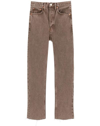 RE/DONE 70s Stove Pipe Jeans - Brown