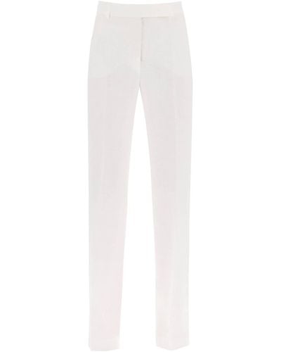 Hebe Studio 'Loulou' Linen Trousers - White