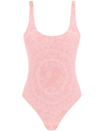 Versace Baroque Full-Body Swims - Pink