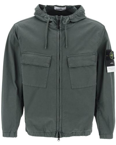 Stone Island Supima Cotton Twill Stretch-tc Jacket - Grey