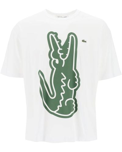 Comme des Garçons X Lacoste Crocodile Print T Shirt - Green