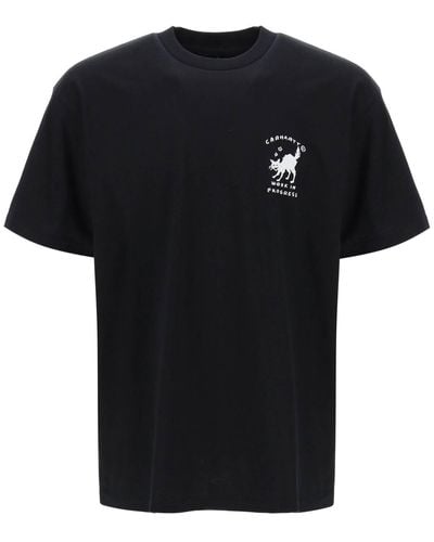 Carhartt T Shirt Icons Con Ricamo Grafico - Nero