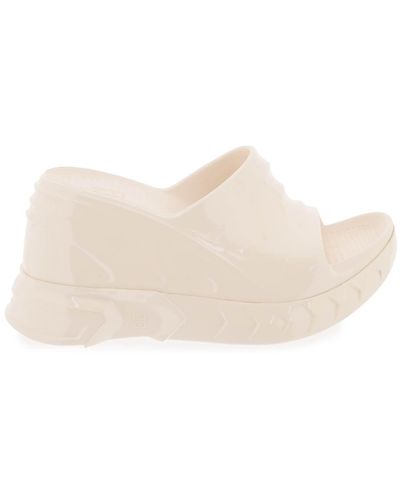 Givenchy Marshmallow Rubber Wedge Sandals With Platform - White