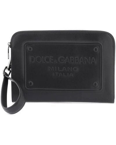 Dolce & Gabbana Pouch Con Logo - Nero