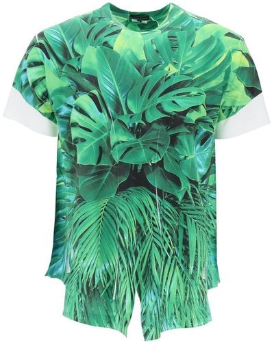 Comme des Garçons T-Shirt Con Stampa Jungle - Verde
