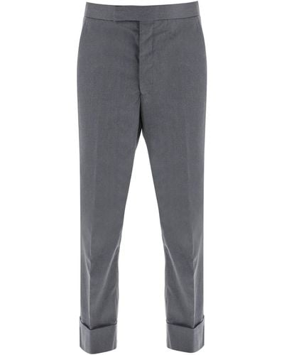 Thom Browne Cropped Tailoring Trousers - Grey