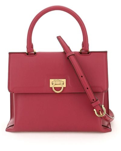 Ferragamo Trifolio Handbag - Red