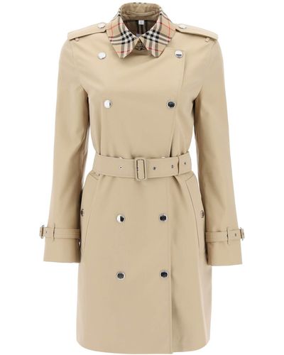 Burberry Montrose Double-breasted Trench Coat - Natural