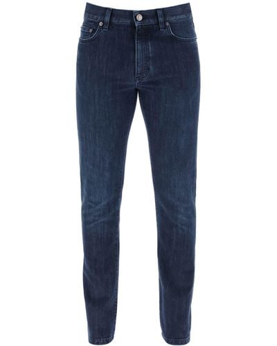 Zegna Jeans slim fit in denim stretch - Blu