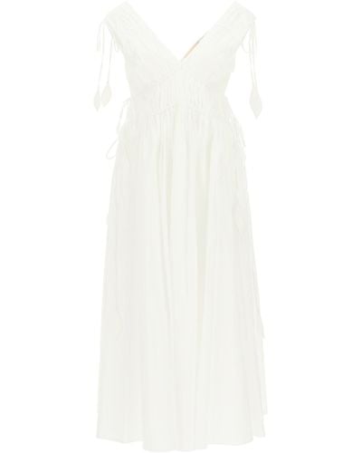 Tory Burch Long Poplin Dress - White