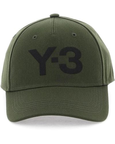 Y-3 Cappello Baseball Con Logo Ricamato - Verde