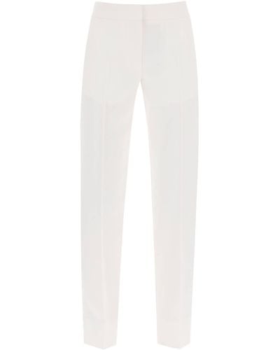 Givenchy Pantaloni Tailleur Con Bande - Bianco