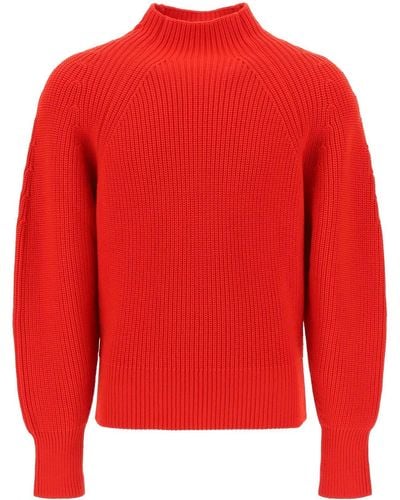 Ferragamo Ribbed Wool Sweater - Red