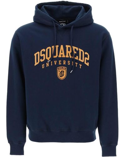 DSquared² University Cool Fit Hoodie - Blue