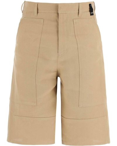 Fendi "Canvas Workwear Bermuda Shorts - Natural