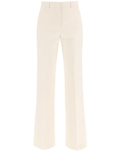 Sportmax 'canale' Cotton Trousers - Natural