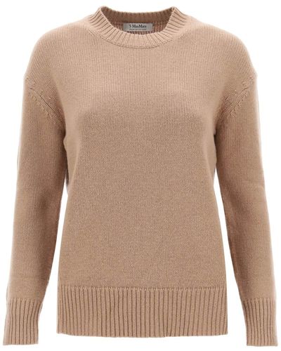 Max Mara Irlanda Oversized Wool And Cashmere Sweater - Natural