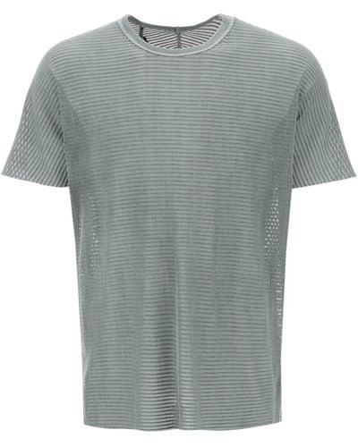 Boris Bidjan Saberi Cotton Perforated T-shirt - Grey