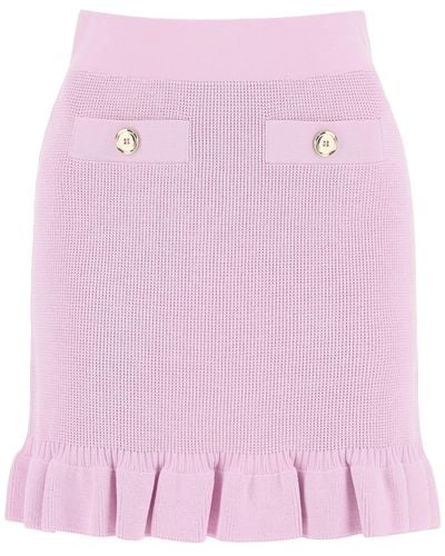 Pinko Kalmia Knitted Mini Skirt - Pink