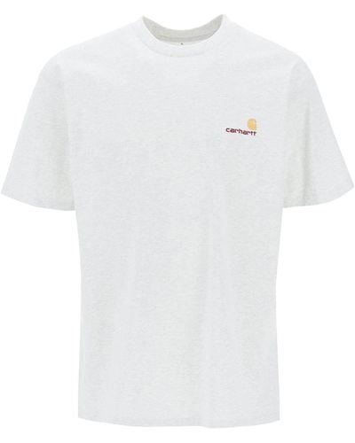 Carhartt T Shirt American Script - Bianco