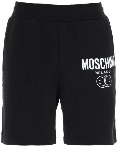 Moschino 'Double Question Mark' Logo Sweatshorts - Black