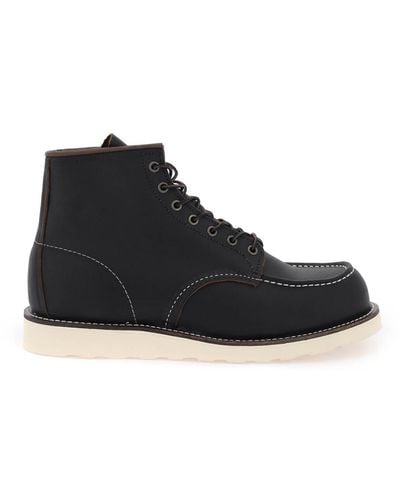 Red Wing Wing Shoes Classic Moc Ankle Boots - Black