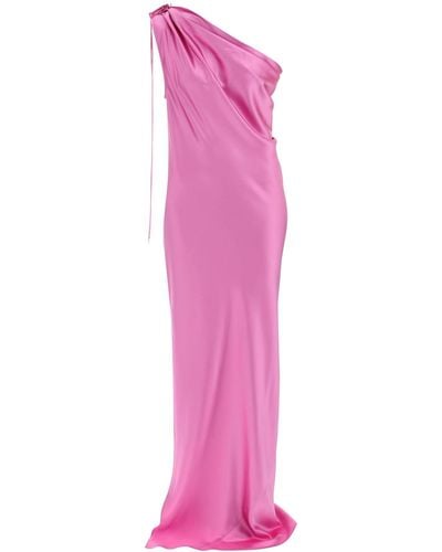 Max Mara "Silk Satin Opera Dress" - Pink