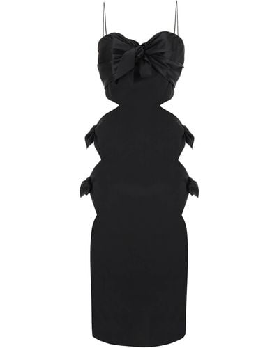 Alessandra Rich Cut-out Dress - Black