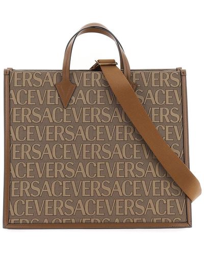 Versace Allover Shopper Bag - Brown