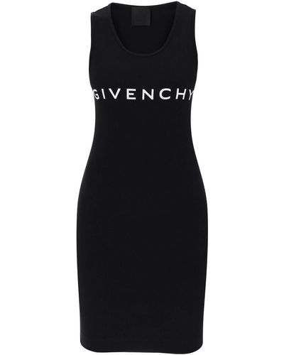 Givenchy Ribbed Logo Mini Dress - Black