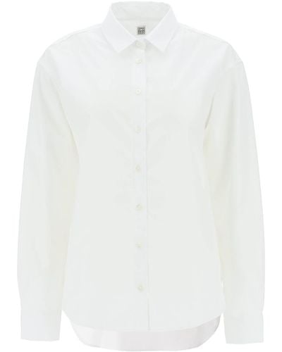 Totême Oversized Organic Poplin Shirt - White