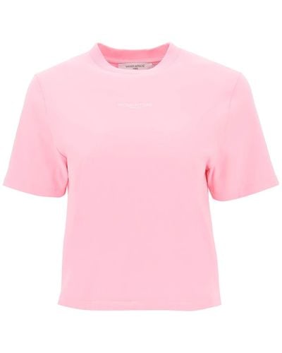 Maison Kitsuné T Shirt Bpxy Con Logo - Rosa