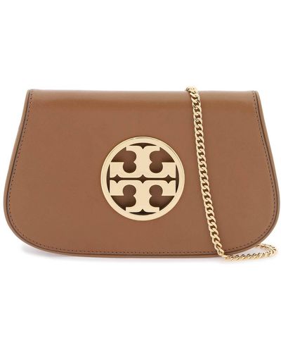 Tory Burch Reva Clutch - Brown