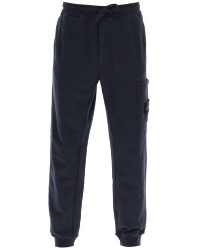 Stone Island Tapered Joggers With Leg Pocket - Blue