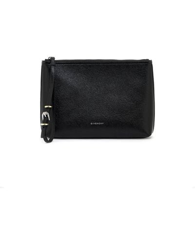 Givenchy Leather Voyou Clutch - Black