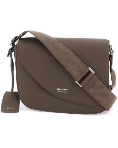 Ferragamo Flame Shoulder Bag (Medium) - Brown