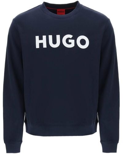HUGO Dem Logo Sweatshirt - Blue