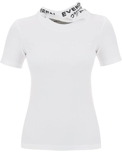 Y. Project T-Shirt Con Triplo Colletto - Bianco