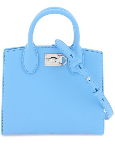 Ferragamo Studio Box Bag (s) - Blue