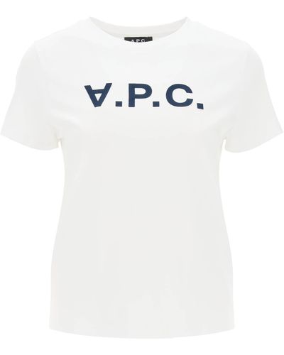 A.P.C. Vpc Logo Flock T-Shirt - White