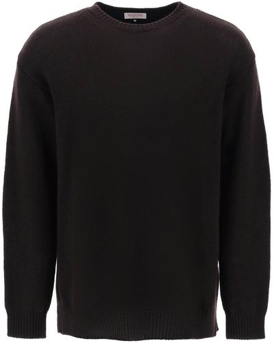Valentino Garavani Cashmere Sweater With Stud - Black