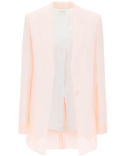 Sportmax Acacia Blazer With Double Layer Of Organ - Pink